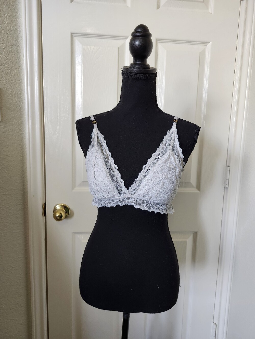 aerie White Lace Triangle Bralette